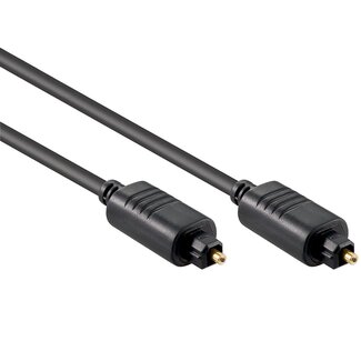 MaxTrack Digitale optische Toslink audio kabel - 4mm / zwart - 1 meter