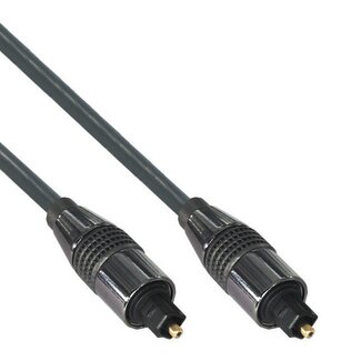 Transmedia Digitale optische Toslink audio kabel - 6mm / zwart - 1 meter
