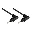 Digitale optische Toslink audio kabel met haakse connectoren en draaibare kop - 4mm / zwart - 1 meter