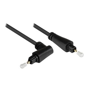 Goobay Digitale optische Toslink audio kabel met haakse connector en draaibare kop - 4mm / zwart - 1 meter