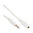 3,5mm Jack stereo audio verlengkabel - verguld / wit - 0,50 meter