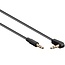 3,5mm Jack stereo audio slim kabel - haaks / zwart - 0,50 meter