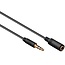 3,5mm Jack stereo audio slim verlengkabel / zwart - 1 meter