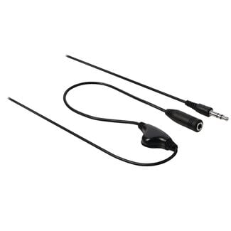 Nedis 3,5mm Jack stereo audio verlengkabel met volume regelaar / zwart - 1 meter