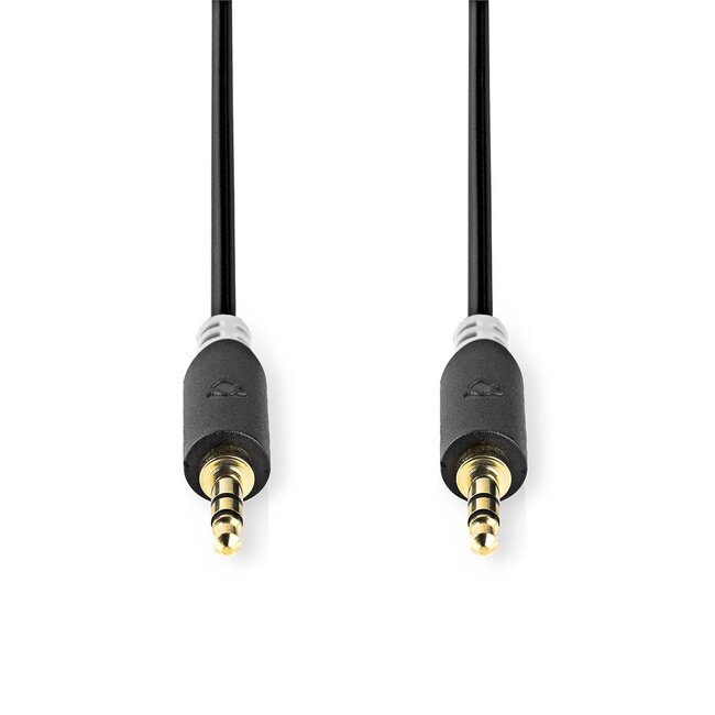 Nedis 3,5mm Jack stereo audio kabel / zwart - 2 meter