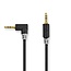 Nedis 3,5mm Jack stereo audio kabel - haaks / zwart - 1 meter