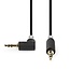 Nedis 3,5mm Jack stereo audio kabel - haaks / zwart - 1 meter