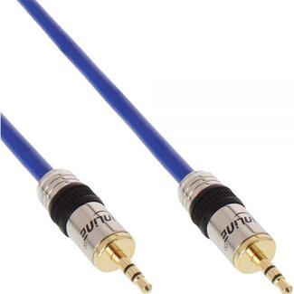 InLine Premium 3,5mm Jack stereo audio kabel / blauw - 0,50 meter