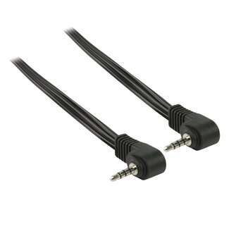 Nedis 3,5mm Jack 4-polig audio/video kabel - haaks / zwart - 2 meter