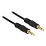 3,5mm Jack 4-polig audio/video kabel AWG24 / zwart - 3 meter