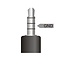 3,5mm Jack 4-polig audio slim verlengkabel AWG28 / zwart - 0,50 meter
