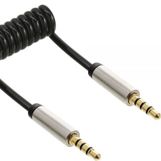 InLine Premium 3,5mm Jack 4-polig audio spiraalkabel - 0,50 meter