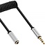 Premium 3,5mm Jack 4-polig audio spiraal verlengkabel - 2 meter