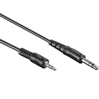 Electrovision 6,35mm Jack - 3,5mm Jack stereo audio kabel - 1,2 meter