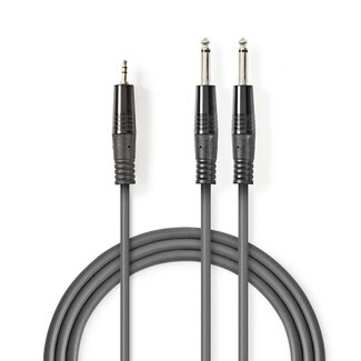 Nedis Nedis 2x 6,35mm Jack - 3,5mm Jack stereo audio kabel - 1,5 meter