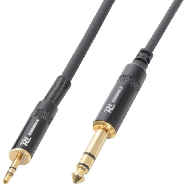 PD Connex 6,35mm Jack - 3,5mm Jack stereo audio kabel - 1,5 meter