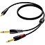Procab CLA713 2x 6,35mm Jack - 3,5mm Jack stereo audio kabel - 1,5 meter