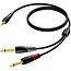 Procab CLA713 2x 6,35mm Jack - 3,5mm Jack stereo audio kabel - 3 meter