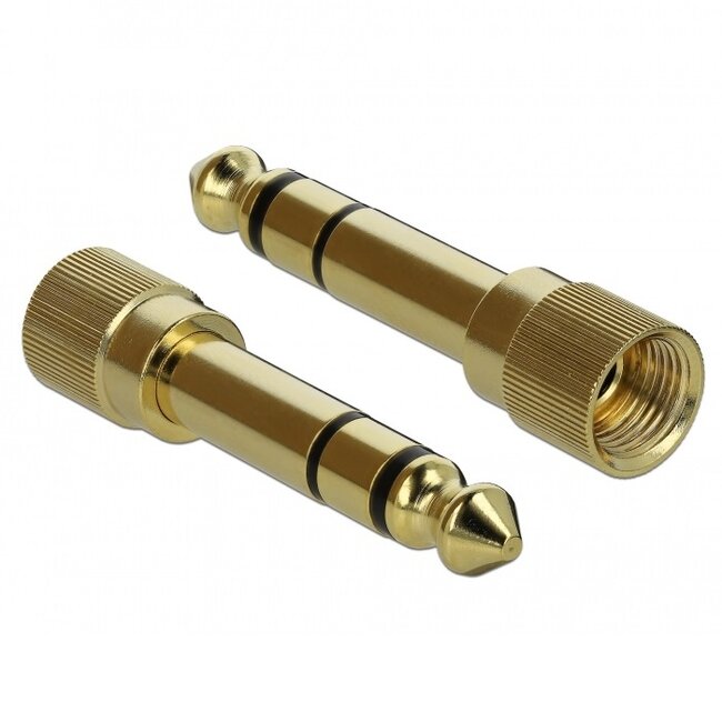Delock 3,5mm Jack verlengkabel met schroefbare 6,35mm Jack adapter | 5 meter