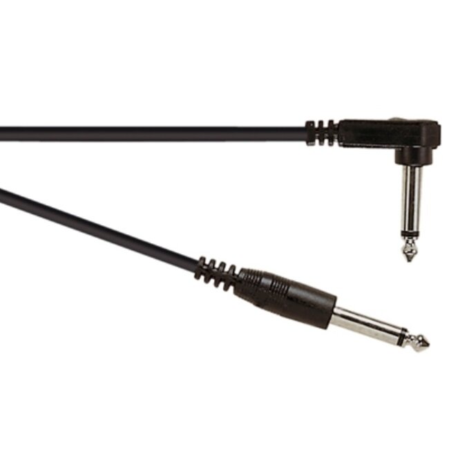 6,35mm Jack mono audio kabel - haaks - 3 meter