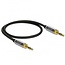 Premium 3,5mm Jack stereo audio kabel met schroefbare 6,35mm Jack adapters / zwart - 5 meter