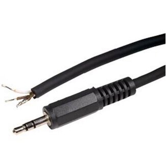 BKL 3,5mm Jack (m) stereo audio kabel met open eind / zwart - 1,8 meter