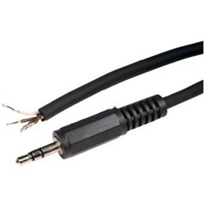 3,5mm Jack (m) stereo audio kabel met open eind / zwart - 1,8 meter