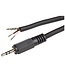 2,5mm Jack (m) stereo audio kabel met open eind / zwart - 1,8 meter