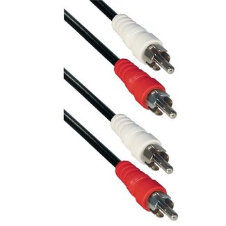 S-Impuls Tulp stereo audio kabel - zwart - 0,50 meter