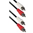 Tulp stereo audio kabel - zwart - 1 meter