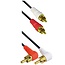 Tulp stereo audio kabel - haaks/recht - 1,5 meter