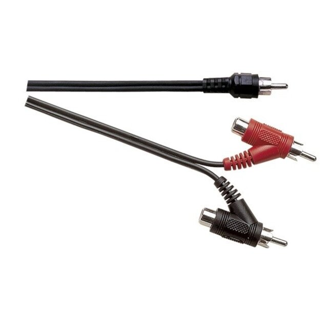 Subwoofer/Tulp mono (m) - Tulp stereo (m+v) audio kabel - 1,8 meter
