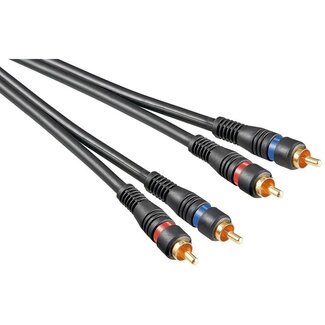 Goobay Tulp stereo audio kabel - verguld / koper - 1,5 meter