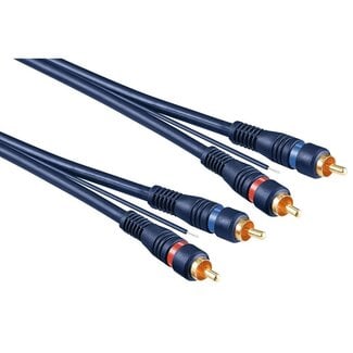 Goobay Tulp stereo audio kabel met remote draad - verguld / koper - 5 meter