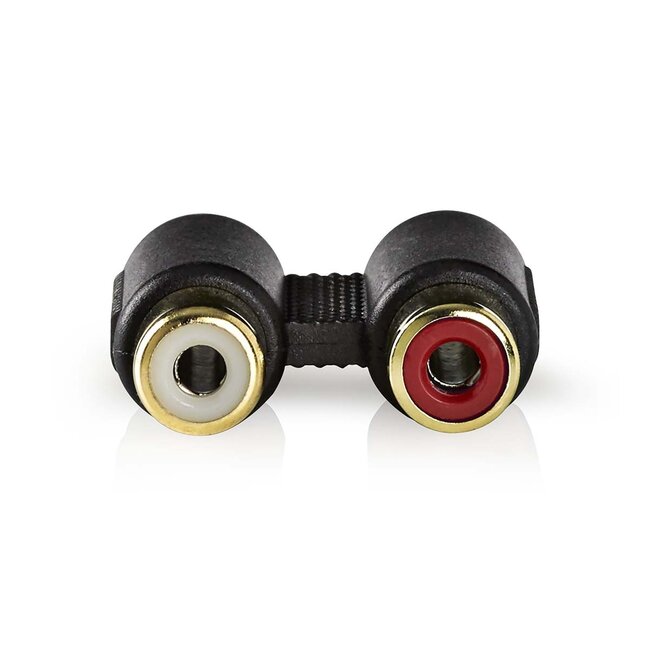 Nedis Tulp stereo audio koppelstuk - verguld / zwart