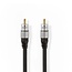 Premium Tulp coaxiale digitale audio kabel / zwart - 2,5 meter