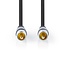 Premium Tulp coaxiale digitale audio kabel / zwart - 2,5 meter