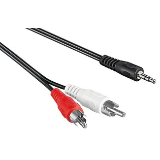 Transmedia 3,5mm Jack - Tulp stereo audio kabel - zwart - 1,5 meter