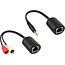 3,5mm Jack - Tulp stereo audio over ethernet extender set