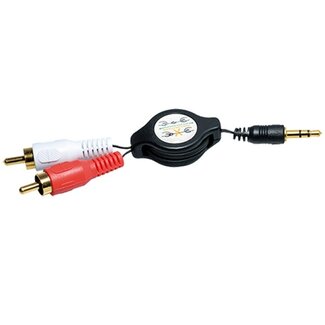 MaxTrack 3,5mm Jack - Tulp stereo audio kabel - uittrekbaar - 0,80 meter