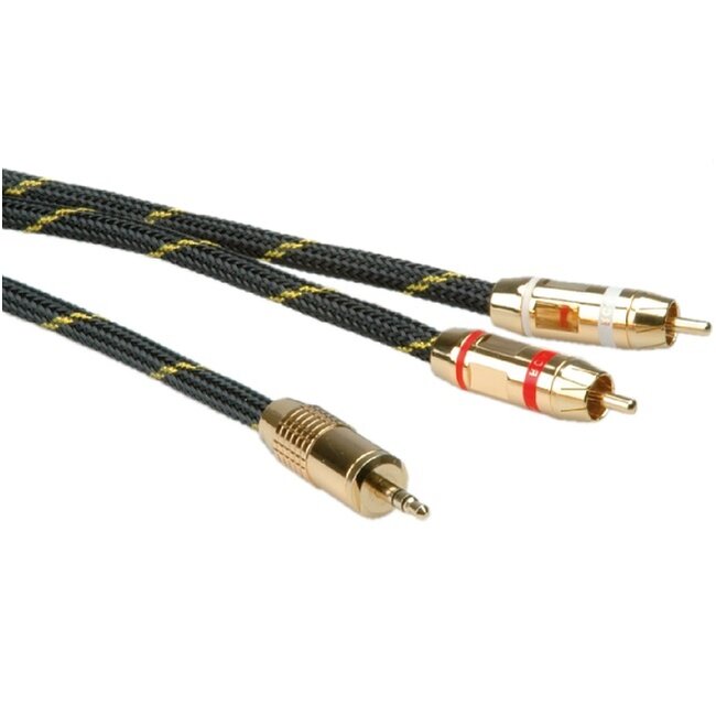 Roline 3,5mm Jack - Tulp stereo audio kabel - 10 meter