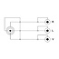 3,5mm Jack 4-polig haaks - Composiet audio video kabel - versie links/video/massa/rechts (TRRS) - 1 meter