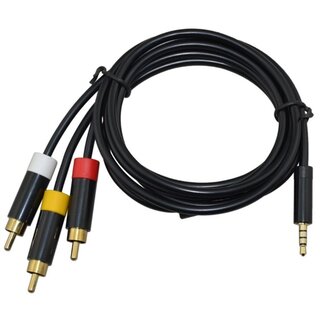 Coretek 3,5mm Jack 4-polig - Composiet audio video kabel - versie links/rechts/massa/video (TRRS) - 1,4 meter