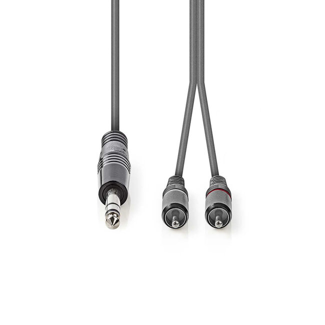Nedis 6,35mm Jack - Tulp stereo audio kabel - 1,5 meter