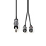 Nedis 6,35mm Jack - Tulp stereo audio kabel - 1,5 meter