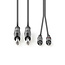 Nedis 2x 6,35mm Jack - Tulp stereo audio kabel - 1,5 meter