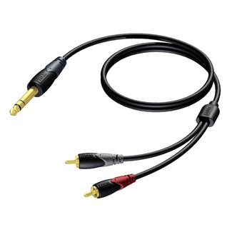 Procab Procab CLA719 6,35mm Jack - Tulp stereo audio kabel - 1,5 meter