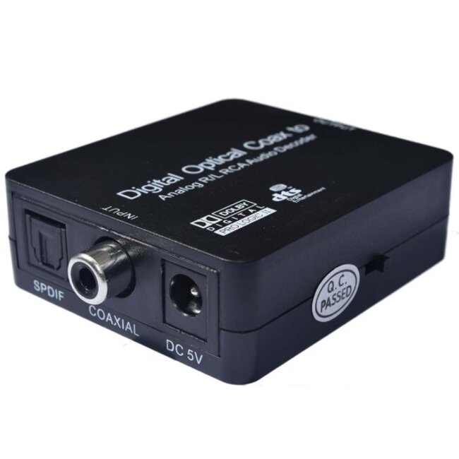 Digitaal naar analoog audio converter (DAC) met Dolby decoder - voeding via USB
