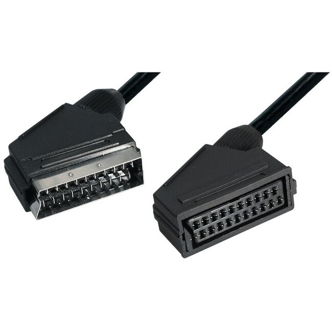 21-pins Scart verlengkabel / zwart - 3 meter