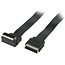 21-pins Scart kabel met haakse connector - plat / zwart - 2 meter